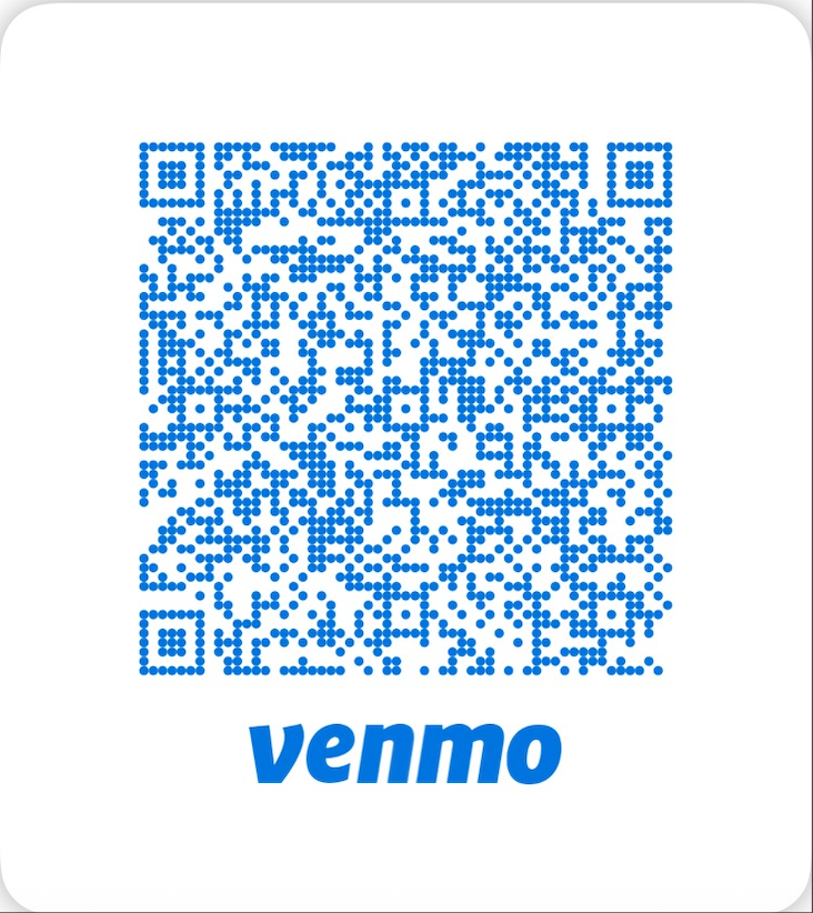 Venmo QR code for supporting CountToday